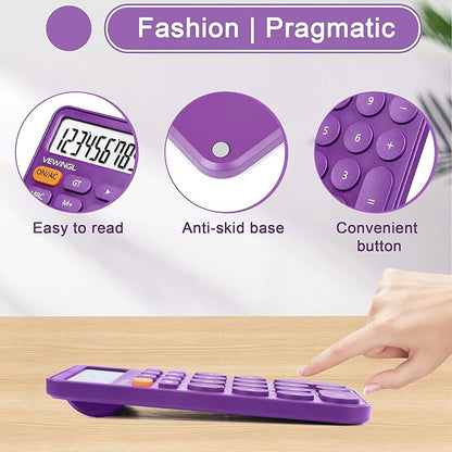 VEWINGL Standard Calculator 12 Digit,Desktop Large Display and Buttons,Calculator with Large LCD Display for Office,School, Home & Business Use,Automatic Sleep,with Battery