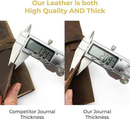 Sovereign-Gear Leather Bound Journal for Men and Women, Handmade Gift Set with Antique Journal and Stylish Pen, Vintage and Classic, Notebook, Sketchbook, Planner and Diary (300 Pages) (7x5)