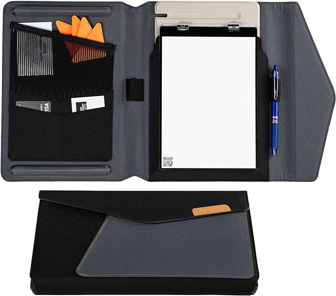 Rocketbook Capsule Cover for Orbit Executive - 100% Recyclable Cover with Pen Holder, Magnetic Clasp & Inner Storage - Black