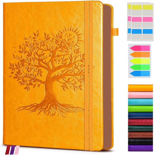 Vintage Leather Journal with 300 Numbered Pages,A4 Lined Journal for Men Women,Daily Journals for Writing,College Ruled Notebook for Work,School,Note taking,Travel Diary,Large (8.5" X 11.3")