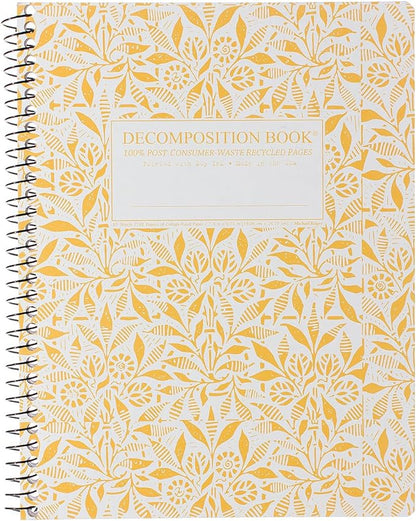 Decomposition Fields of Plenty College Ruled Spiral Notebook - 9.75 x 7.5 Journal with 160 Lined Pages - 100% Recycled Paper - Cute Notebooks for School Supplies, Home & Office - Made in USA