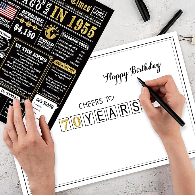 Happy 70th Birthday Gift for Woman Mam, Funny Birthday Card for 70 Year Old Mom Dad Grandpa Grandma, Best 70th Birthday Decorations for Husband Wife, Gifts for Him Her