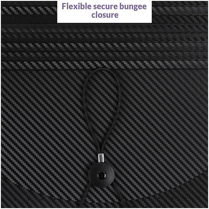 SKYDUE Accordion File Organizer, 12 Pockets File Folders, Letter Size Expanding File Folder with Colored Tabs and Expandable Cover, Portable Bill Receipt Organizer Black