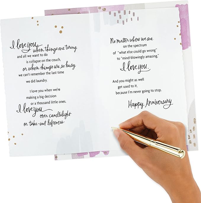 Hallmark Anniversary Card for Husband, Wife, Boyfriend, Girlfriend (Love You All the Time)