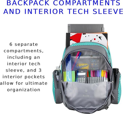 Eastsport Extra Large Backpack Expandable Oversized for Travel Hiking Work Camping Sports Outdoors with Drawstring Bag Mochila De Viaje Teeny Tiny Dots