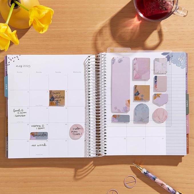 Erin Condren Universal Snap-in Stylized Sticky Notes - Bold Blooms | 9 Pads, 20 Sheets Each, 180 Sticky Notes Total