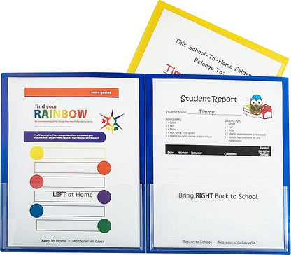 C-Line Classroom Connector School-to-Home Folders, Blue, 25 per Box (32005)