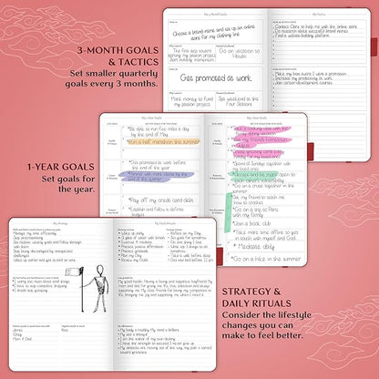 Legend Planner – Weekly & Monthly Life Planner to Hit Your Goals & Live Happier. Organizer Notebook & Productivity Journal. A5 (Wine Red)