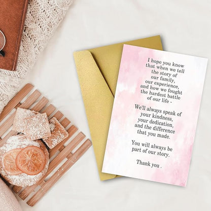 OJsensai Sweet Thank You Card for Doctor Nurse, Appreciation Gifts for Hospital Staff, You Will Always Be Part of Our Story