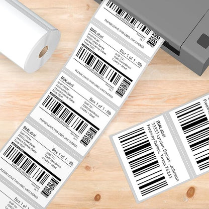 12 Rolls 4" X 3" Thermal Labels, 500/Roll - Direct Thermal Labels Compatible with Zebra & Rollo Printers