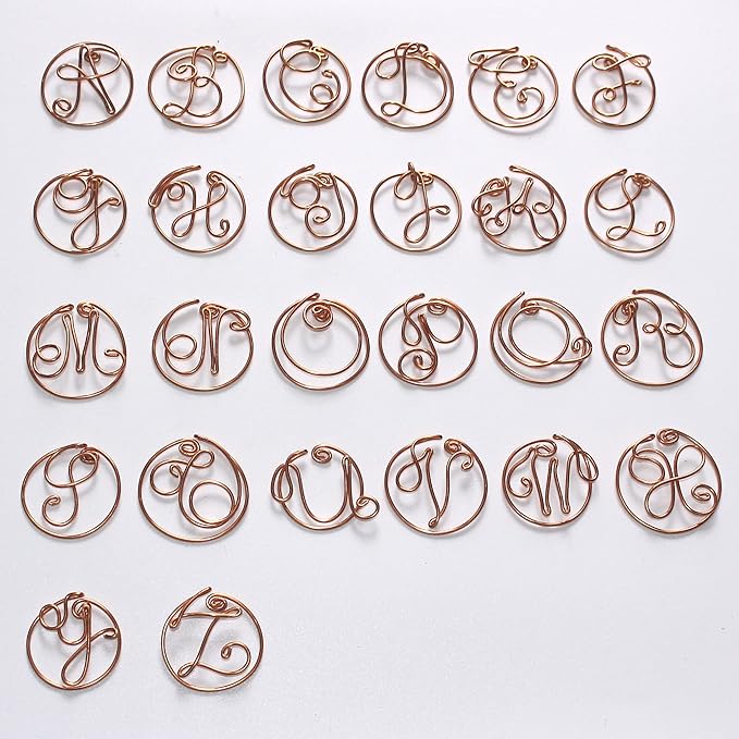 Personalized Initial Copper Card, Copper Initial, Anniversary Card for Her, Couple, Gift for Her (X)