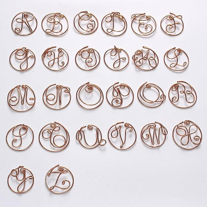 Personalized Initial Copper Card, Copper Initial, Anniversary Card for Her, Couple, Gift for Her (G)