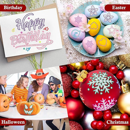 Muchcute Shimmer Markers Outline Glitter Pens: 12 Easter Basket Essentials Stuffers Teen Girl Gifts Trendy Stuff Cute Arts Crafts Art Supplies Kids Ages 4 6 7 8 9 10 11 14 Year Old Tween Teenage Ideas