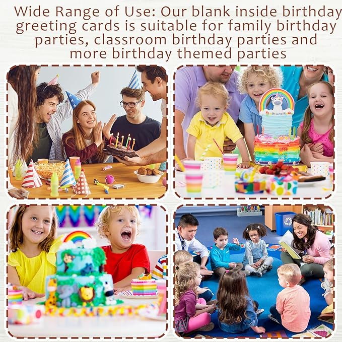 200 Set Unique Happy Birthday Card Bulk with Envelope and Sticker Blank Greeting Card Large 5 x 7 Inch Suitable for Office Kids Women Men, 20 Styles(Retro Style)