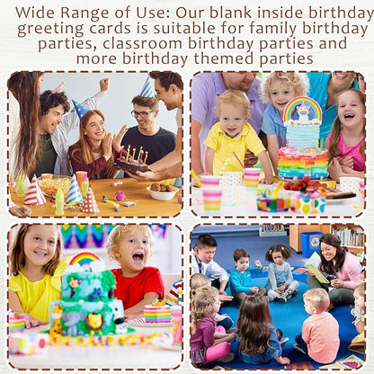 200 Set Unique Happy Birthday Card Bulk with Envelope and Sticker Blank Greeting Card Large 5 x 7 Inch Suitable for Office Kids Women Men, 20 Styles(Retro Style)