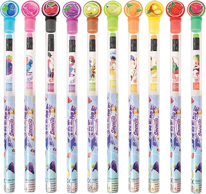 X-Treme Sports Smencils - Patented Gourmet Scented Pencils, 5 Count, Gifts for Kids, School Supplies, Classroom Rewards, Party Favors