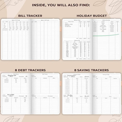 GoGirl Budget Planner – Monthly Financial Planner Organizer Budget Book. Expense Tracker Notebook Journal to Control Money, A5 (Rose Gold)