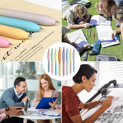 8 Pcs Gel Pens, 0.5mm Quick-dry Black Ink Pens Fine Point Smooth Writing Pens, High-End Series Pens for Journaling Note Taking, Cute Office School Supplies Gifts for Women Men