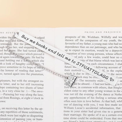 Funny Spicy Bookmark for Women Book Lover Bookish Nerd Bookworm Gifts Christmas Stocking Stuffers Birthday Book Club Gifts for Friends BFF Reading Present Metal Dirty Bookmarks for Adults Women Her