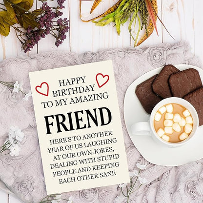 Best Friend Birthday Card, Bestie Birthday Card, Friendship Card for Birthday, Funny Birthday Card for Bestie BFF, Best Friend Birthday Gifts for Bestie Women Brother Him, Birthday Card Sister Brother