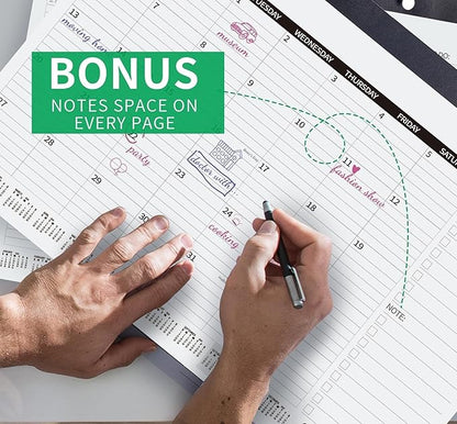 Desk Calendar 2025 Wall Calendars, December 2024 - December 2025 Monthly Planner Paper Office Desktop 17"X 12", 14-Months, Planning and Organizing Home, School, Office, Holiday, Vacation