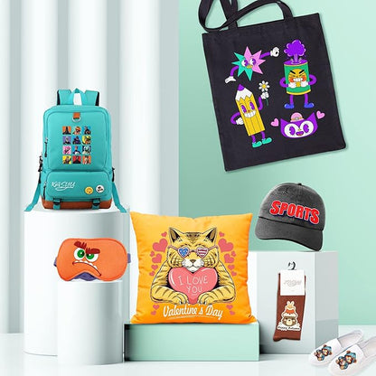 DTF Transfer Film, 50 Sheets 8.5"*11" DTF Paper with Smart Printing Pad for All Sublimation&DTF Printers,DTF Film for Sublimation Hack,Upgraded Premium Direct to Film for All Fabrics