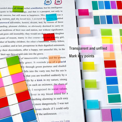 Sticky Tabs 900 Pcs Page Markers, Tabs for Notebooks Sticky Note Tabs Colored Writable and Repositionable Books Flags Tabs, Index Tabs, Annotation Tabs, Easy to Stick, Removes Cleanly