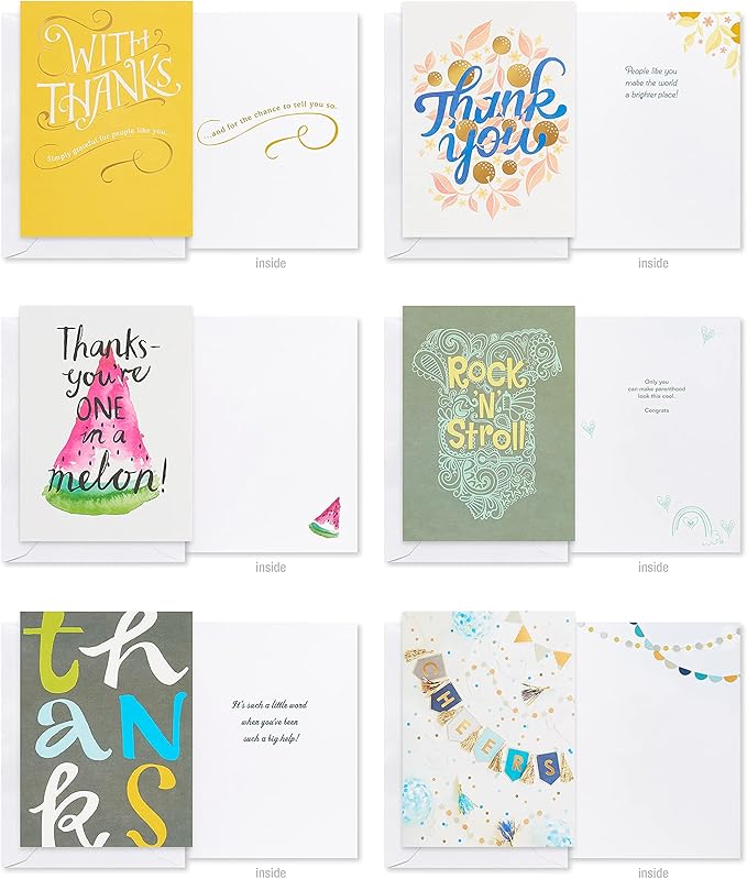 American Greetings Deluxe All Occasion Cards with Envelopes - Birthday, Thanks, Congrats and More (40-Count)