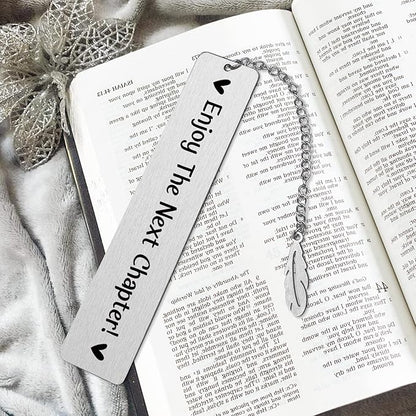 Enjoy The Next Chapter,Bookmark for Book Lover,2024 Inspirational Retirement Gifts for Women Men Happy Retirement Bookmark Gifts,Boss Coworker Teacher Nurse Dad Mom Christmas Birthday Gifts