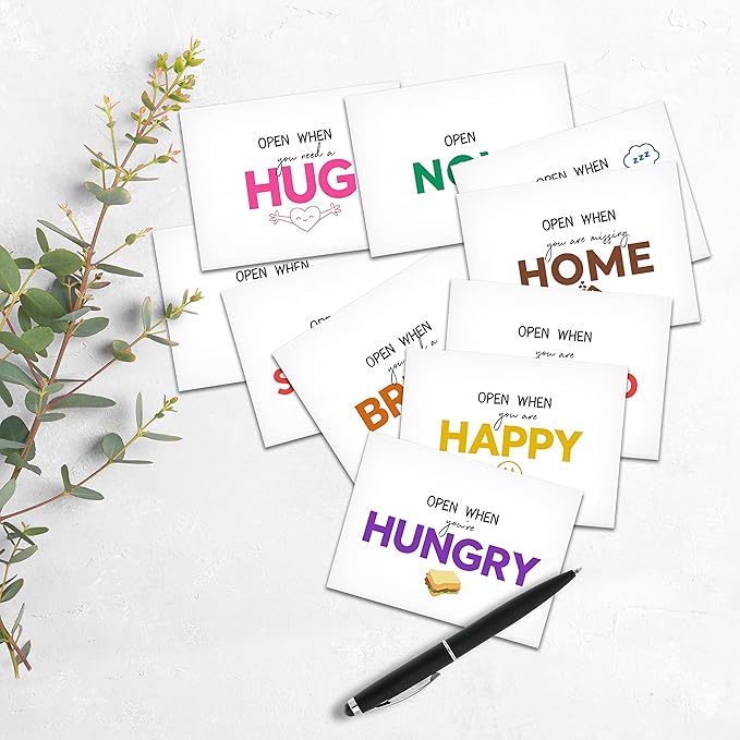 15 Open When Envelopes, Colorful Envelope, Leaving Home Gift, Gift for college students long distance friends-XF-003