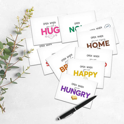 15 Open When Envelopes, Colorful Envelope, Leaving Home Gift, Gift for college students long distance friends-XF-003