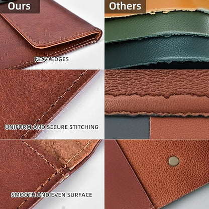 Green Leather File Folder Letter Size, File Organizer, Important Document Folder, Document Organizer, Laptop Sleeve Notebook Case, Leather Folder Paper Storage, A4 Envelopes Filing Folder