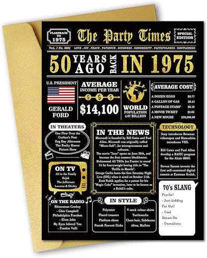 Jumbo 50th Birthday Gifts for Women Men, Happy 50th Birthday Card for Husband Wife, Funny 50 Years Old Birthday Card Gifts for Mom Dad, Unique 50 Birthday Decorations for Him Her