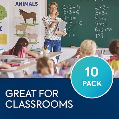 Bouncyband Wiggle Wobble Chair Feet, 10-Pack – Transform a Standard School Chair into a Wobble Chair – Chair Feet for Classroom Help Improve Concentration and Calm Children Aged 3+