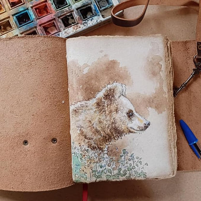 URBAN LEATHER Rustic Vintage Medieval Journal Old Deckle Edge Pages for Men Women to Write in, Gift for Artist Drawing Sketchbook Travel Writing Notebook for Him & Her, Thick Blank Unlined Page