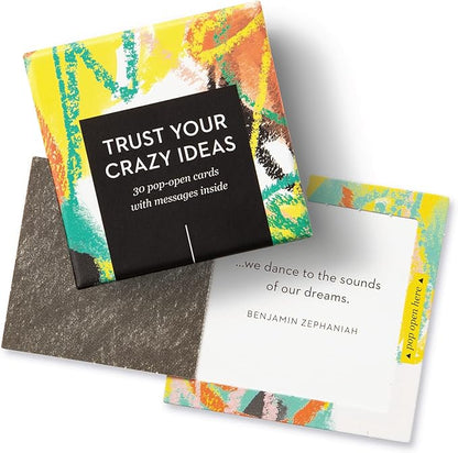 Compendium ThoughtFulls Pop-Open Cards — Trust Your Crazy Ideas — 30 Pop-Open Cards, Each with a Different Inspiring Message Inside