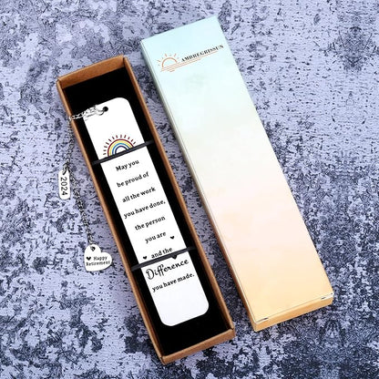 Graduation Retirement Gifts for Women Christmas Retirement Bookmark Gift for Coworker Female Her Employee Women Retirement Thank You Gifts for Boss Leader Teacher May You Be Proud of All The Work You