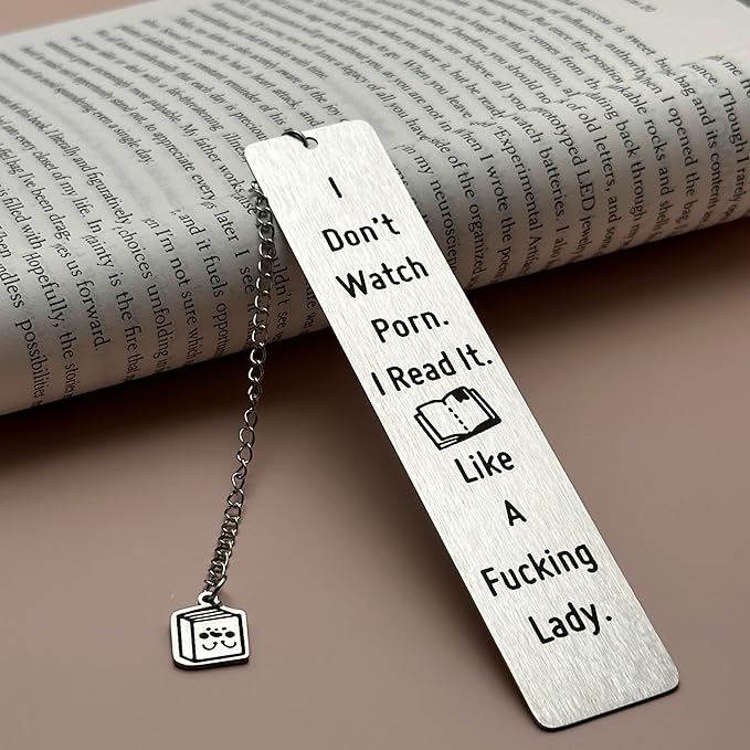 Book Marks for Reading Women, Book Lovers Gifts Book Marks, Funny Spicy Bookmark with Chain for Bookishs Bookworms Nerds, Christmas Birthday Valentines Day Gifts Reading Club Present