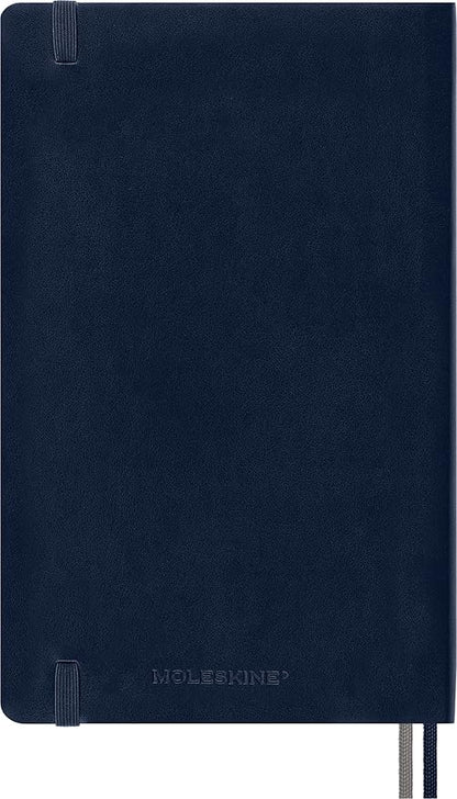 Moleskine Classic Expanded Notebook, Soft Cover, Large (5" x 8.25") Plain/Blank, Sapphire Blue, 400 Pages