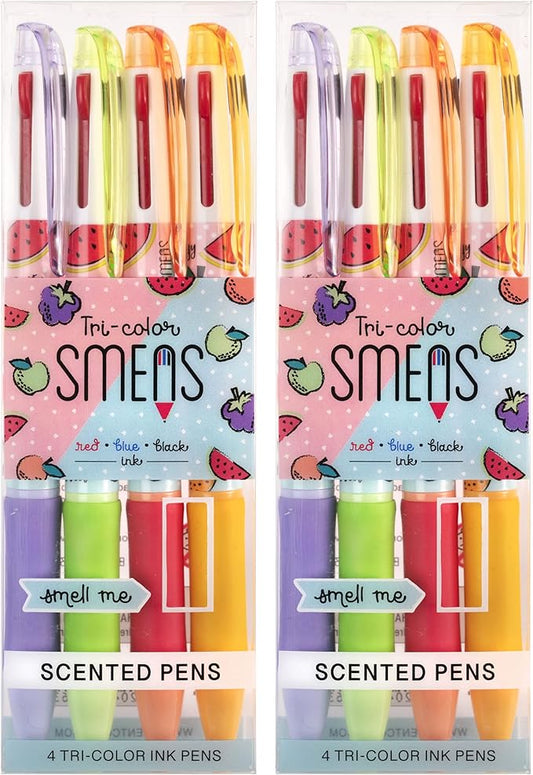 Tri-Color Smens (2 Pack)- Scented Pens, 4 Count