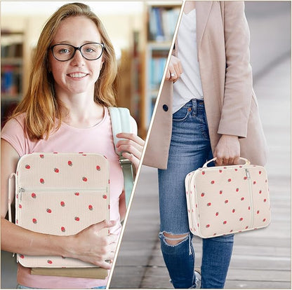 Bible Cover Case for Women,Large Bible Tote Bags for Women Organizer Corduroy Bible Carrying Case for Girls,Bible Study Supplies Accessories Christian Gifts for Women