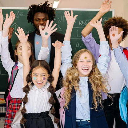 6000 Pieces Boho Happy Smile Face Stickers for School Reward Behavior Chart,3/8 Inch in Diameter Round Bohemian Style Reward Labels 10 Styles Happy Face Stickers for Teachers (50 Sheets)