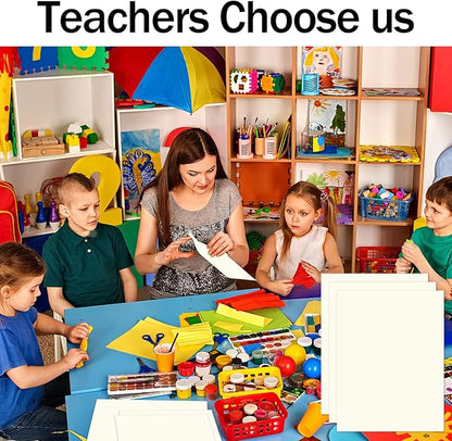 100 Sheets Cream Cardstock 8.5 x 11 Ivory Paper, Goefun Off White Card Stock Printer Paper for Cards Making, Office Printing, Certificate