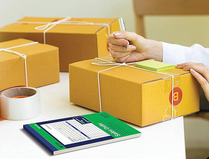 Better Office Products Large Sales Order Books, 6 Pack, 2-Part Carbonless (White/Canary Yellow), 5-7/16 x 8-7/16 inches, 50 Sets per Book, 300 Total Sets, 6 Books