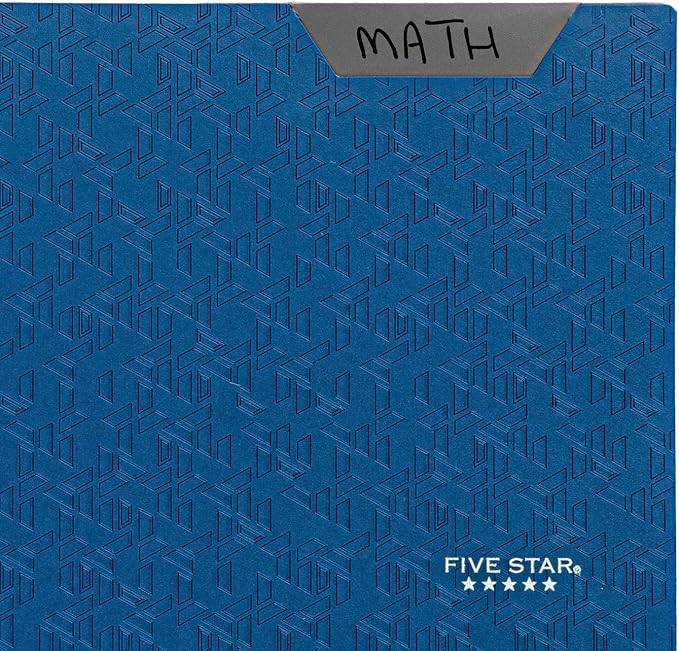 Five Star 2-Pocket Folder, Plastic Folder with Stay-Put Tabs, Fits 3 Ring Binder, Holds 8-1/2" x 11" Paper, Blue (333420C-ECM)