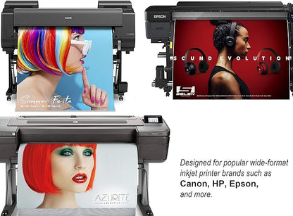 Premium Polyster Matte Canvas Roll, Quick Dry, Wide Format Inkjet Printer Compatible, Perfect for Fine Art, Photography, Giclée Printing, Archival Quality Prints. (24"x100' 200gsm Polyester 6Rolls)