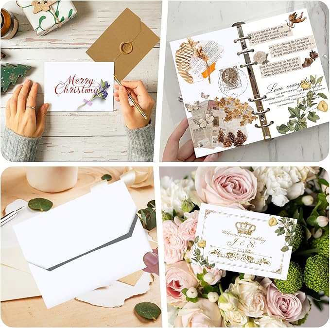 120 Sheets White Cardstock Paper 8.2 x 11.6, 230gsm/85lb Card Stock Paper for Scrapbook, Craft, Cards Making, Menus, Invitations