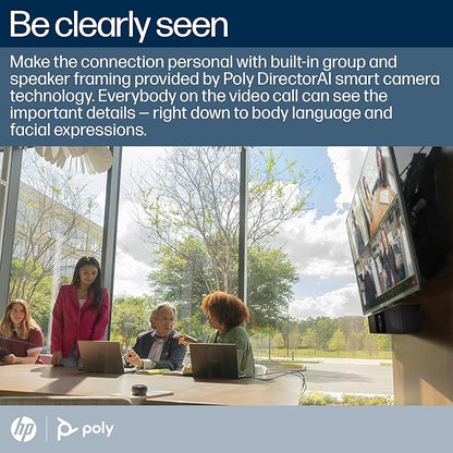 Poly Studio 4K USB Video Conference System (Plantronics) - Camera, Microphone, & Speaker Bar for Small & Medium Conference Rooms - Auto Framing & Tracking - Teams/Zoom Certified - Amazon Exclusive