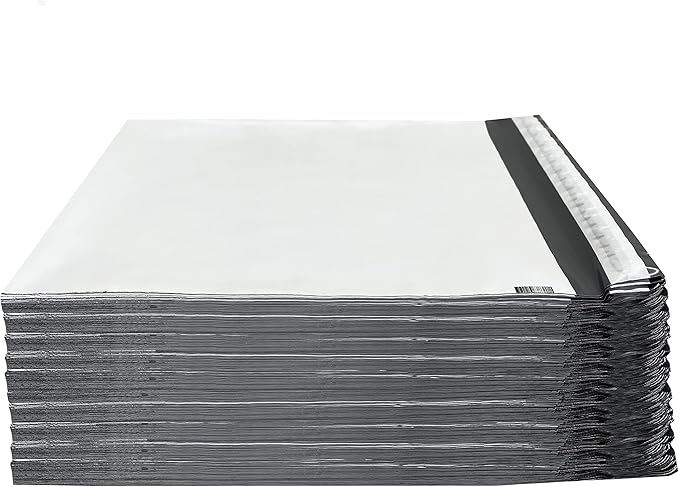 Colored Poly Mailers Pack of: (White, 10" x 13" pack of 500) Be creative with your packaging with Colored mailers