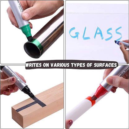 Mr. Pen- Jumbo Permanent Markers, 4 Pack, Assorted Color, Chisel Tip, Large, King, Color Permanent Markers Set, Huge Poster Markers